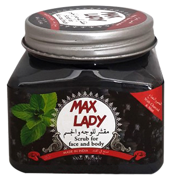 تصویر  اسکراب لایه بردار پوست مکس لیدی مدل Charcoal حجم 300 میلی لیتر