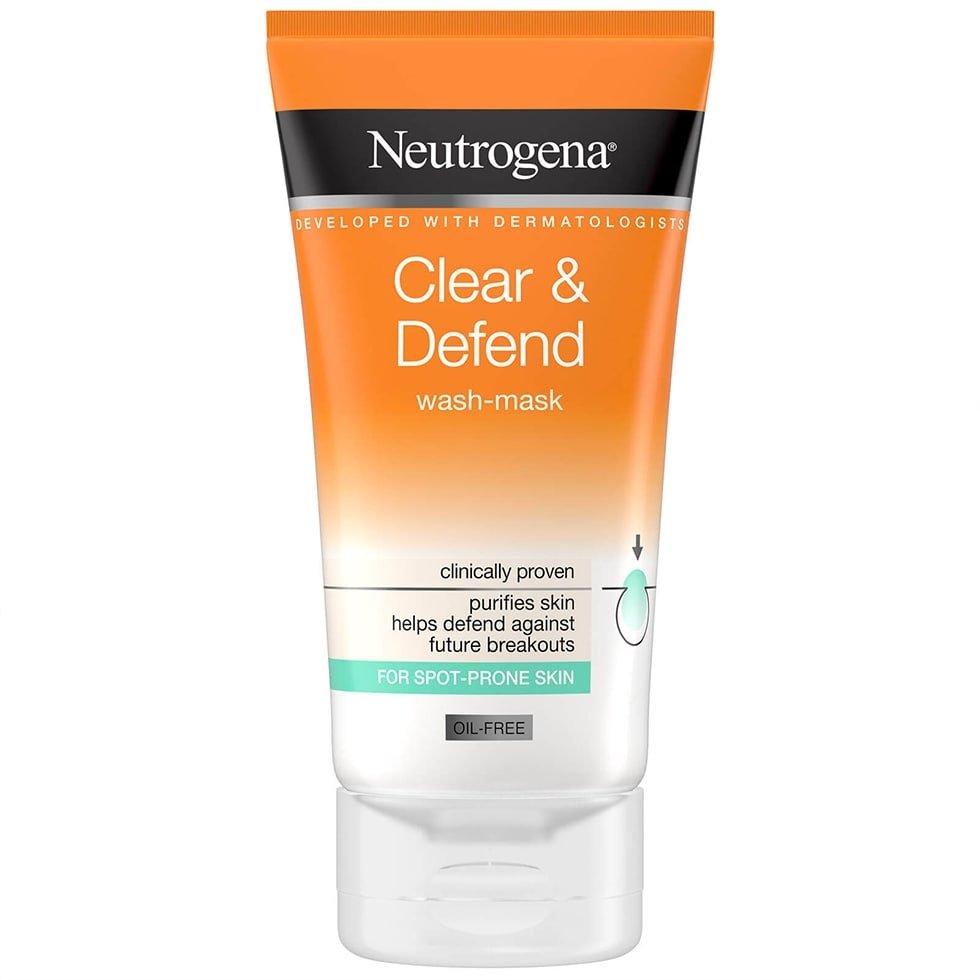 ماسک و شوینده صورت نوتروژنا Neutrogena مدل Clear & Defend