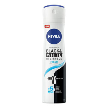 اسپری ضد تعریق زنانه نیوآ مدل Black & White Invisibe fresh حجم 150