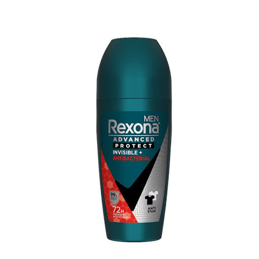 مام رولی رکسونا Rexona مردانه 72 ساعته مدل Invisible Antibacterial حجم 45 میل