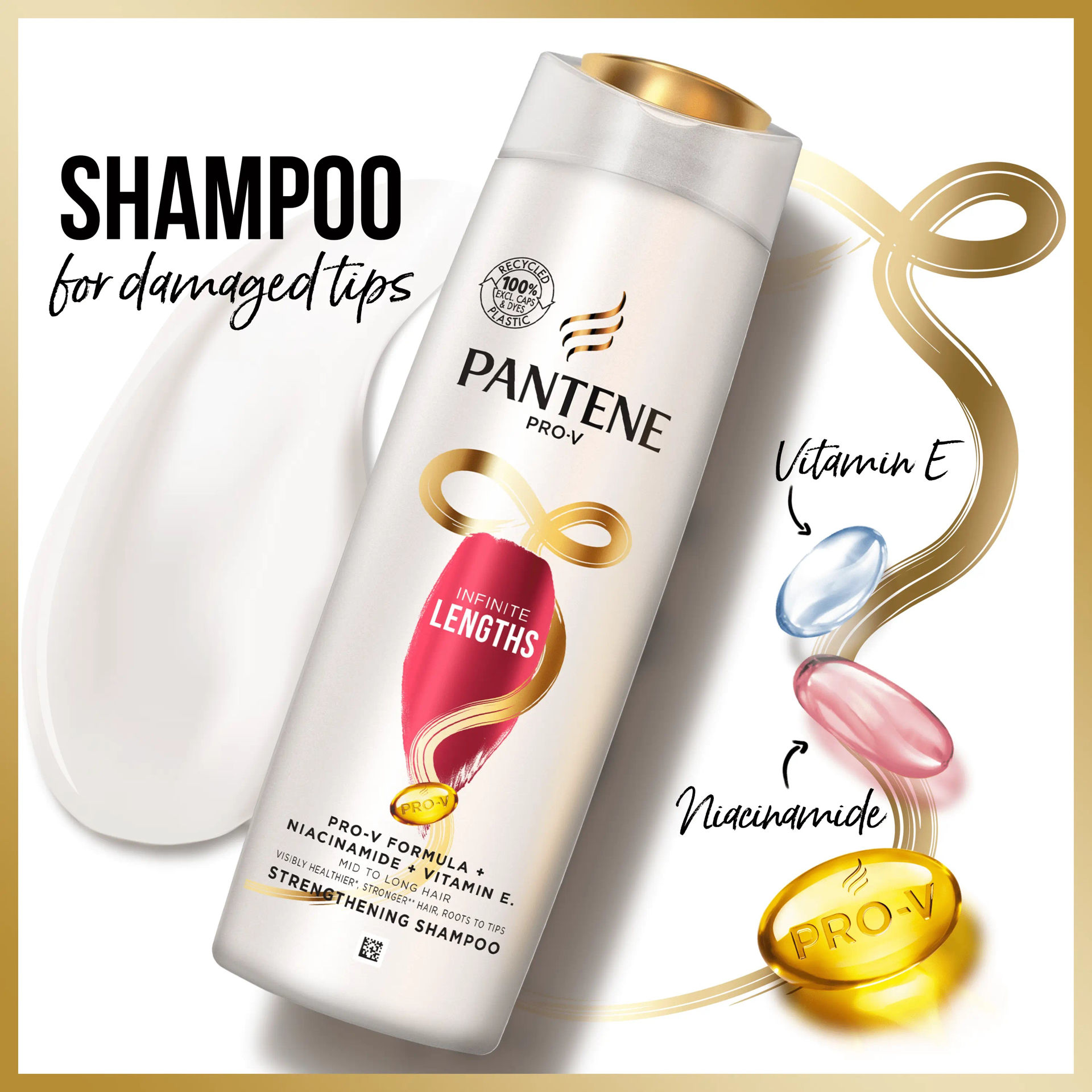 شامپو مو پنتن مدل Infinite Lengths حجم 350 میلی لیتر