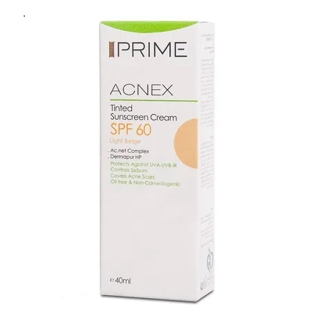 کرم ضد آفتاب رنگی پریم مدل ACENEX با SPF60 حجم 40 میل