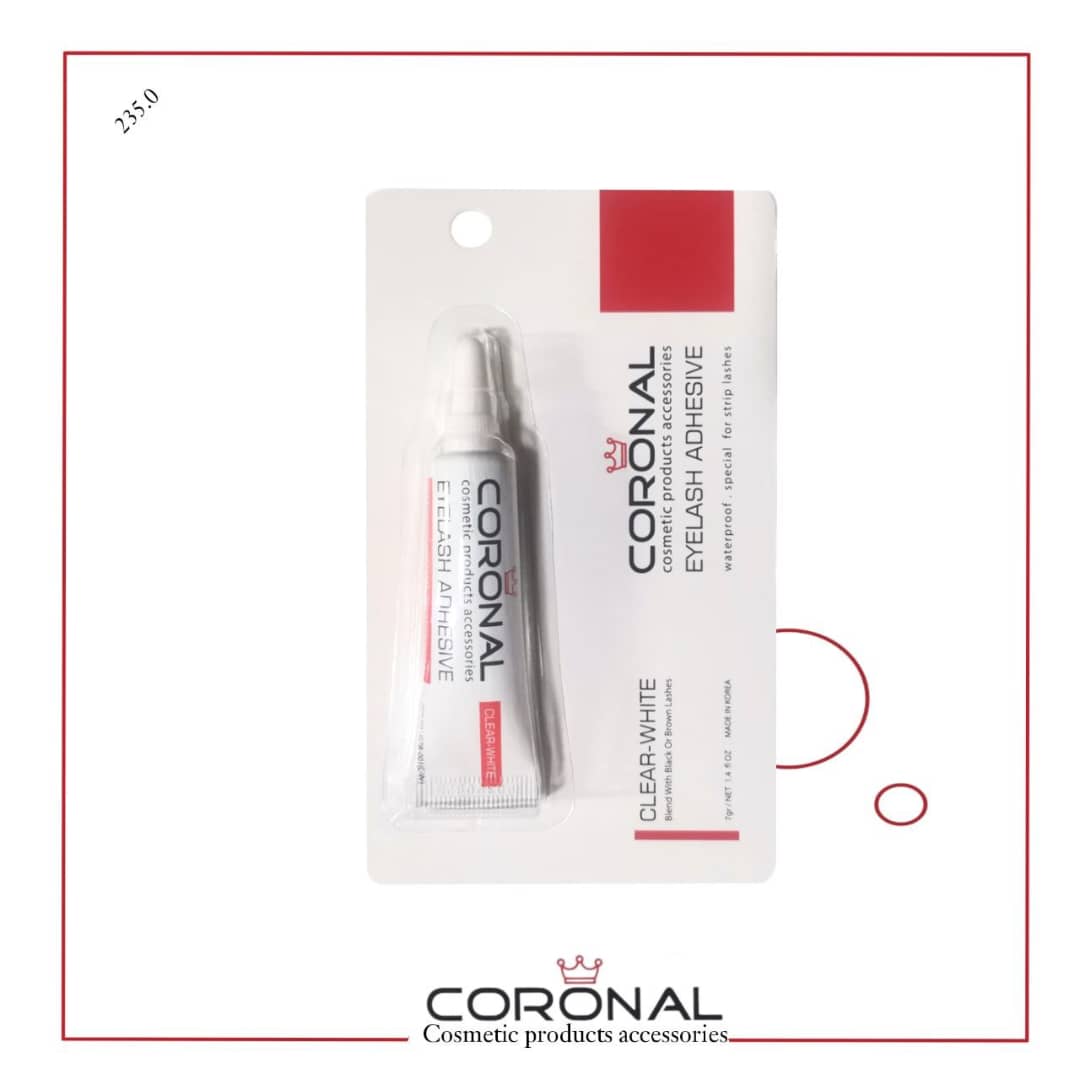 چسب مژه موقت 7 گرم تیوپی کورونال Coronal بی رنگ