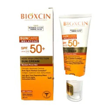کرم ضد آفتاب بی رنگ ضد لک بیوکسین Bioxcin  spf 50 حجم 50 میل
