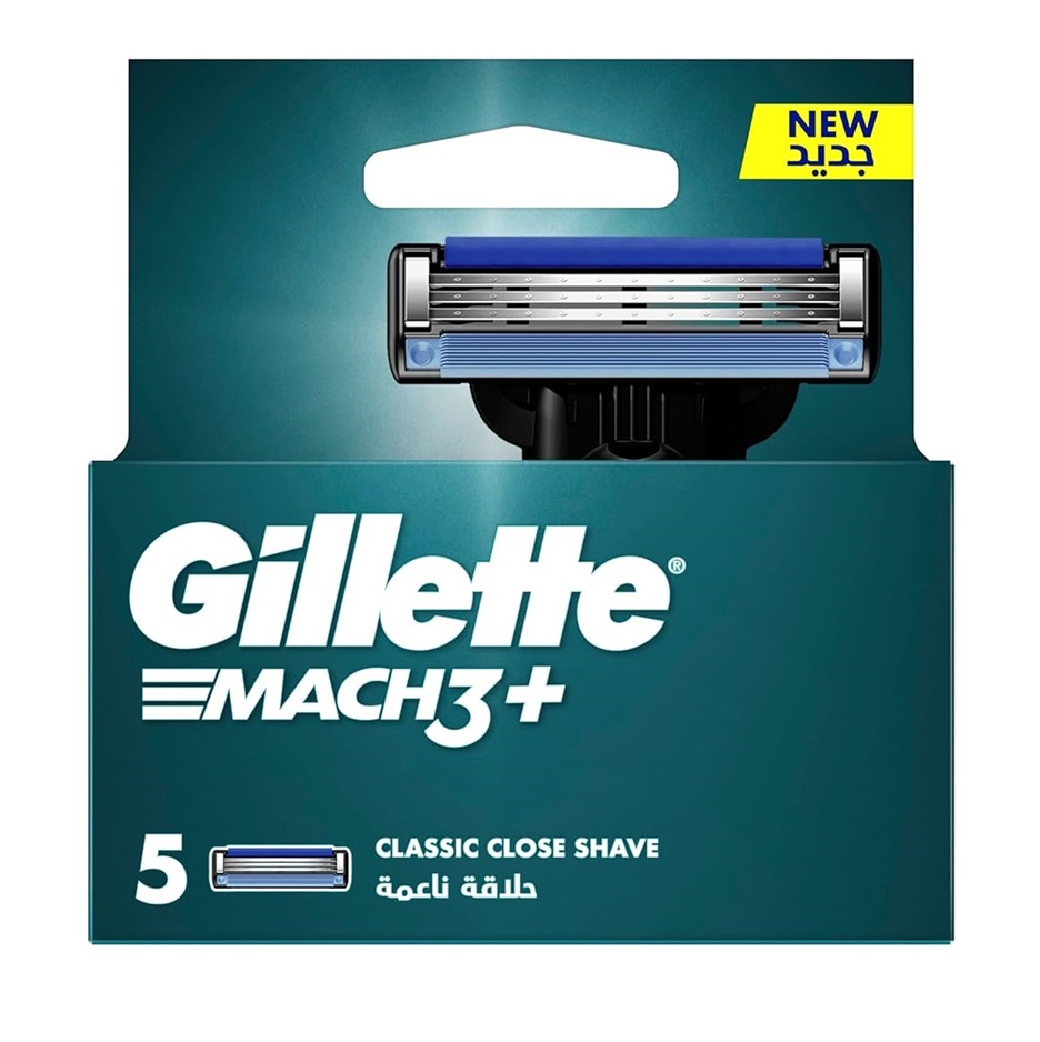 تیغ یدک 3 لبه ژیلت مدل Mach 3 Plus بسته 5 عددی