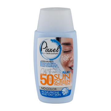 کرم ضد آفتاب بی رنگ پیکسل مدل Oily Acne Prone Skin با SPF50 مناسب پوست چرب حجم