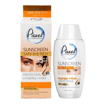 ضد آفتاب دور چشم و صورت فیزیکال بژ روشن  SPF35 پیکسل | 50 میل