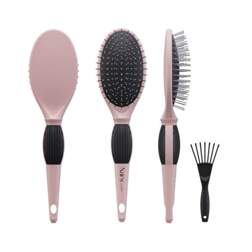 برس مو نارس شانه فلزی مدل بیضی سری لاکچری کد 402