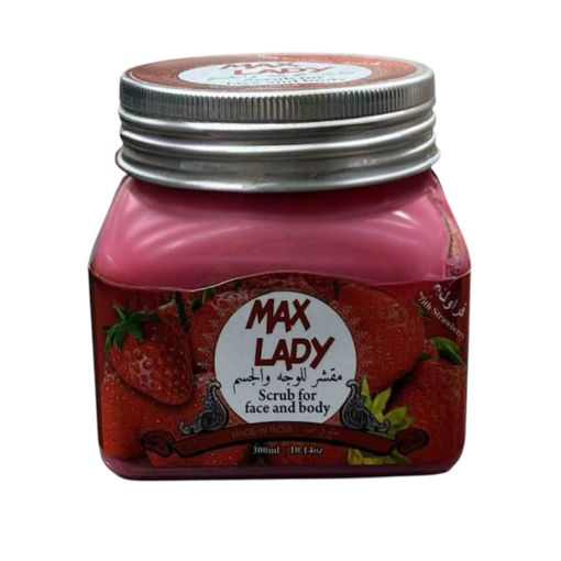 اسکراب لایه بردار پوست مکس لیدی مدل توت فرنگی حجم 300 میلی لیتر
