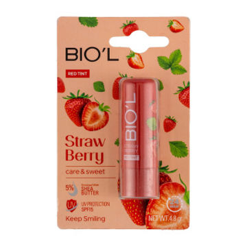 بالم لب رنگی بیول مدل Straw Berry با SPF15 وزن 4.8 گرم