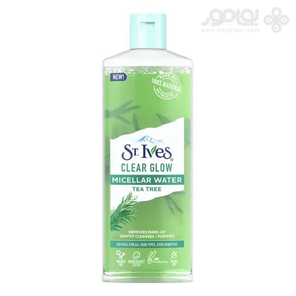 میسلار واتر سنت ایوز مدل CLEAR GLOW حاوی عصاره درخت چای حجم 400 میلی لیتر