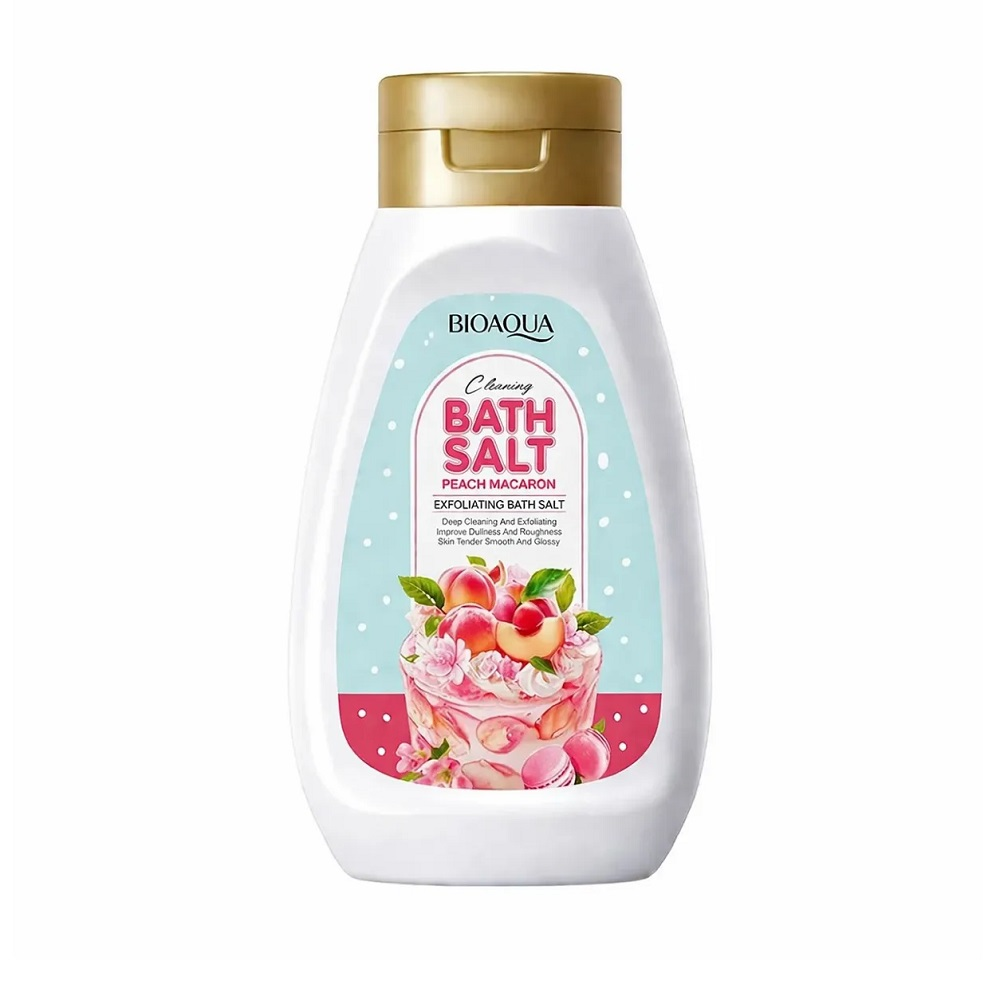 نمک بدن (حمام) با رایحه ماکارون هلو بیوآکوا – BIOAQUA Peach Macaron Bath Salt