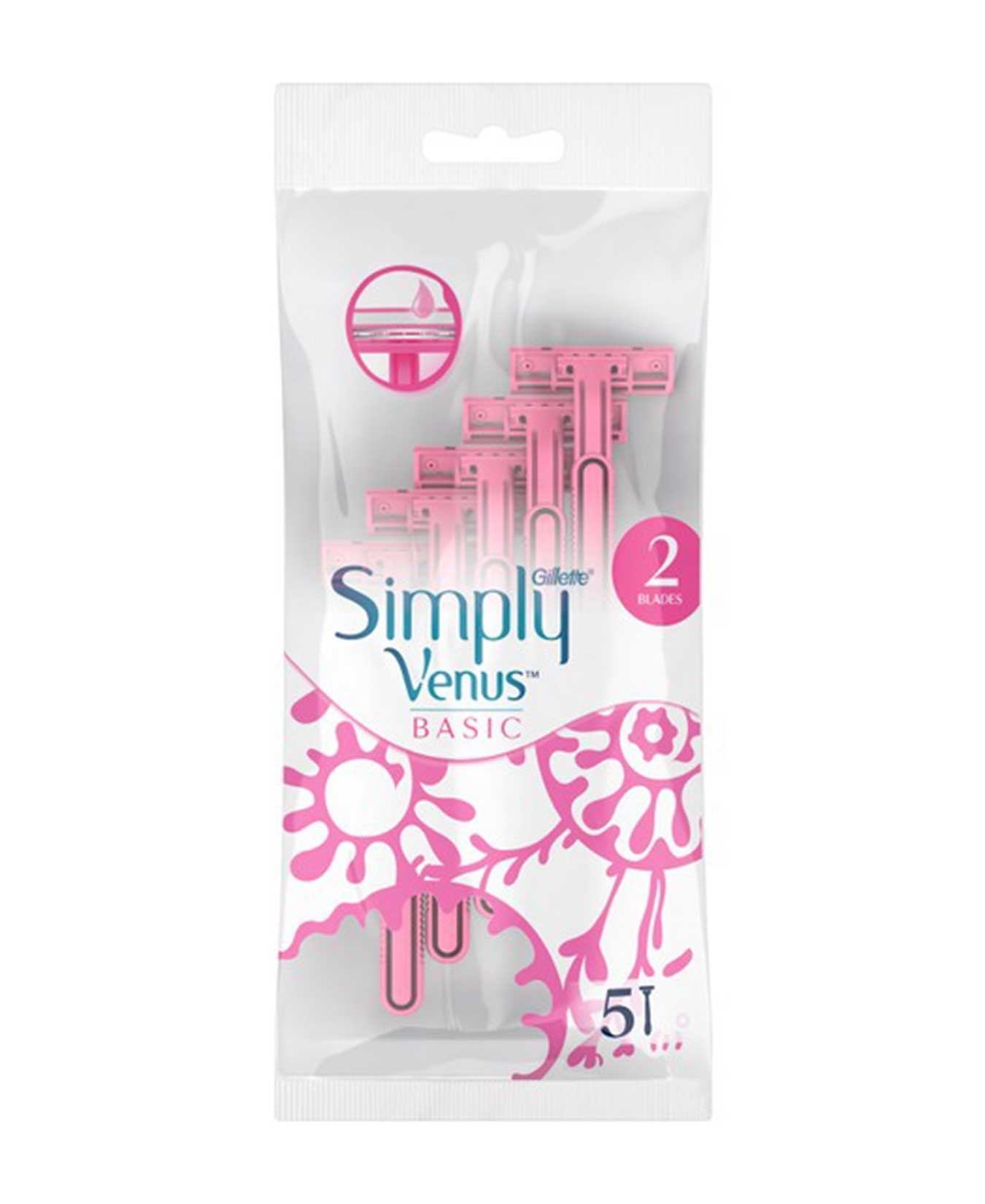 ژیلت ونوس بانوان مدل Simply Venus Basic بسته 5 عددی