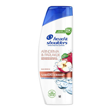 شامپو پاک کننده قوی و درخشان کننده هد اند شولدرز Head and Shoulders حاوی سرکه سیب حجم 330 میلی لیتر