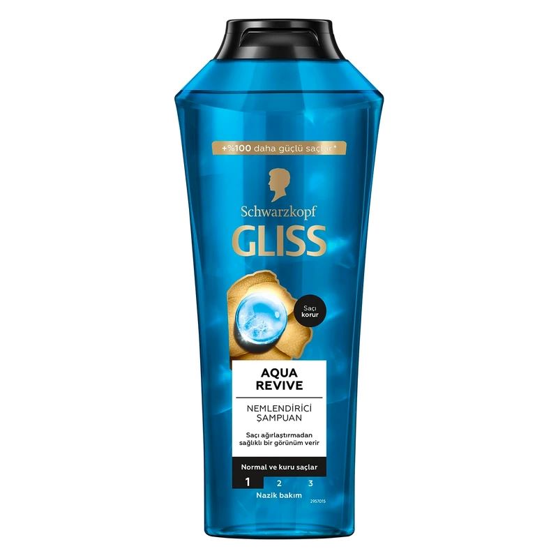 شامپو مو گلیس مدل Aqua Revive حجم 500 میلی لیتر