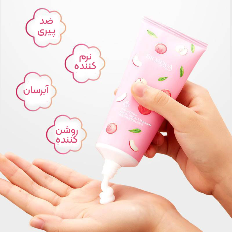 کرم مرطوب کننده دست مدل عصاره هلو تیوپی برند بیوآکوا