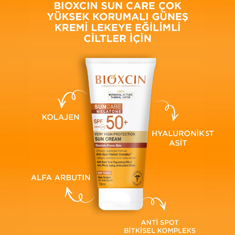 کرم ضد آفتاب بی رنگ بیوکسین+SPF50 مناسب پوست های خشک حجم۵۰ میل