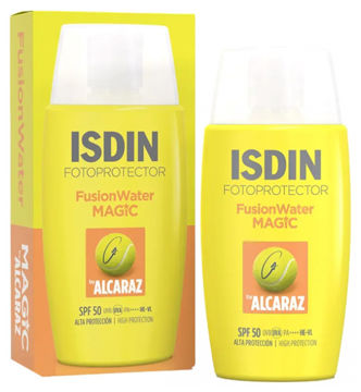 ضد آفتاب آبرسان ایزدین مدل مجیک آلکاراز SPF50