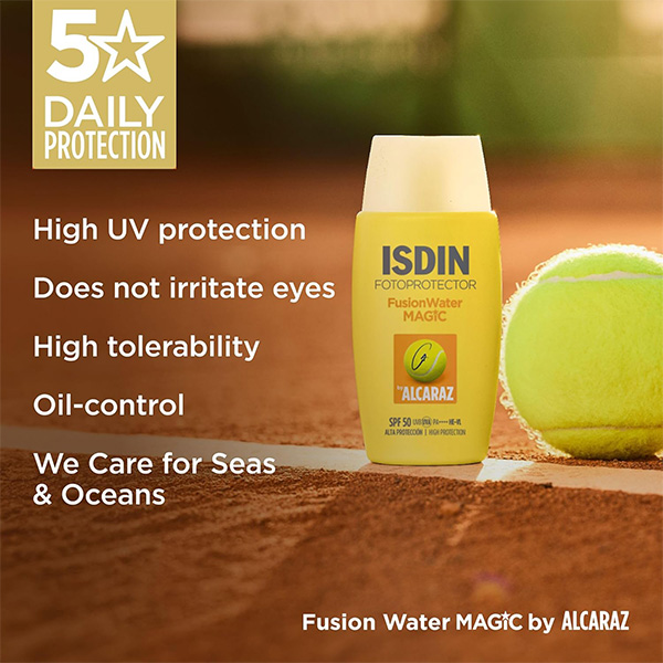 ضد آفتاب آبرسان ایزدین مدل مجیک آلکاراز SPF50