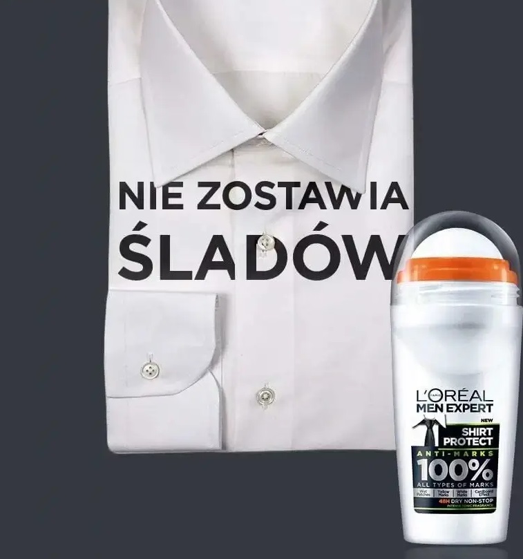 رول ضد تعریق سفید لورآل مدل SHIRT PROTECT حجم 50ml