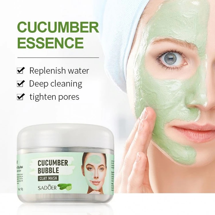 ماسک صورت حبابی خاک رس سادور رایحه خیار وزن 100 گرم