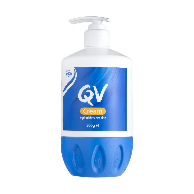 کرم مرطوب کننده و آبرسان کیو وی (QV) مدل پمپی حجم 500 گرم
