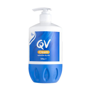 کرم مرطوب کننده و آبرسان کیو وی (QV) مدل پمپی حجم 500 گرم