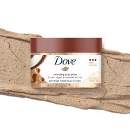 اسکراب لایه بردار بدن داو Dove حاوی عصاره شکر قهوه ای و کره نارگیل حجم 298 گرم