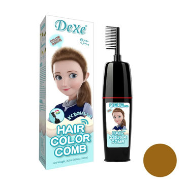 شامپو رنگ دکسی مدل قهوه ای طلایی GOLDEN BROWN DEXE (رنگ موی موقت نسکافه ای)
