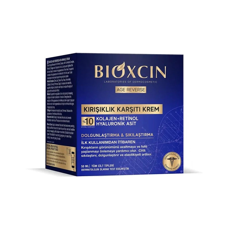 کرم ضد چروک سفت کننده پوست بیوکسین Bioxcin مدل Age Reverse حجم 50 میلی لیتر