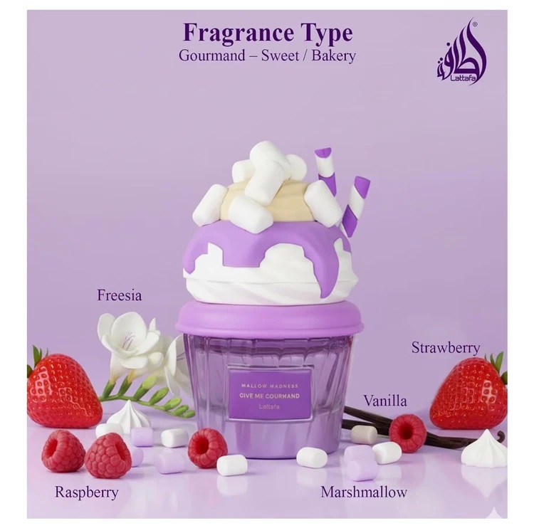 ادکلن مینی لطافه مدل Mallow Madness حجم 35 میلی‌لیتر