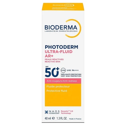 ضد آفتاب ضد قرمزی اولترا فلوئید بایودرما +AR حاوی +SPF50