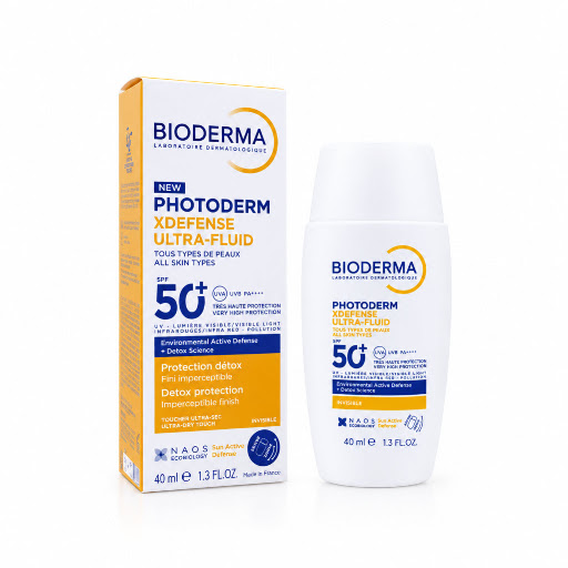 ضد آفتاب بی رنگ اولترا فلوئید بایودرما XDEFENSE حاوی +SPF50