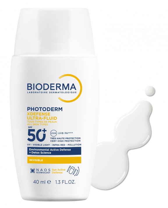 ضد آفتاب بی رنگ اولترا فلوئید بایودرما XDEFENSE حاوی +SPF50