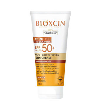 كرم ضد آفتاب بي رنگ ضد لك بيوكسين با SPF50+ حجم 150 ميل